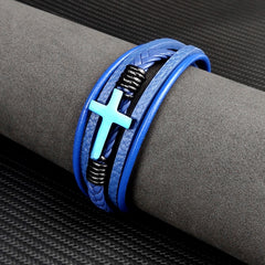 Men's Cross Wristband