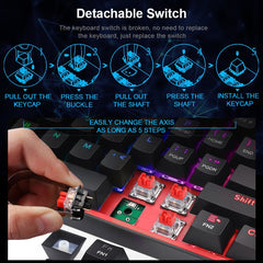 Mini Mechanical Wired Gaming Keyboard