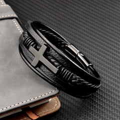 Men's Cross Wristband